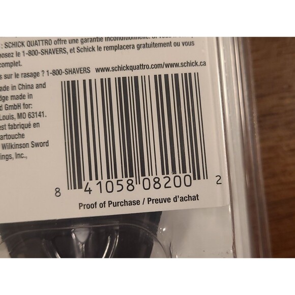 NOS Schick Quattro Titanium 4 Blade Razor 2 Cartridges Edging Blade 2006 Sealed - Picture 9 of 11